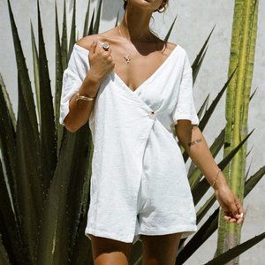 Sabo Skirt White Playsuit